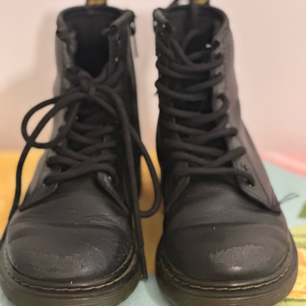 Dr. Martens Kids Black Lace-Up Boots